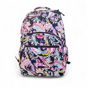 Vera Bradley Essential Large Backpack Mod Paisley Quilted Cotton School Travel